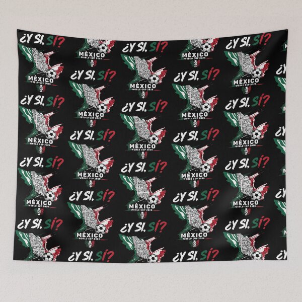 Item preview, Y Sí Sí Mexico Map Football Fan Aztec-inspired Art designed and sold by kienoy.