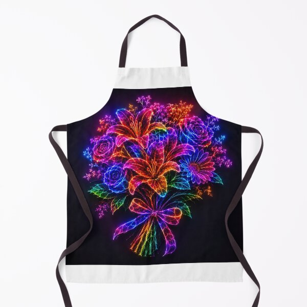 Item preview, Neon Electric Rainbow Flower Bouquet Glow Art designed and sold by Aureva Arts Shop.