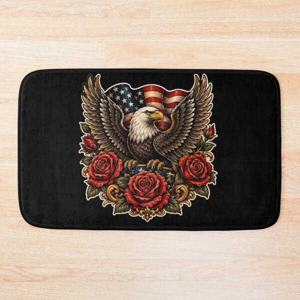 Item preview, Neo Traditional Eagle and Red Roses designed and sold by pohapoha181.