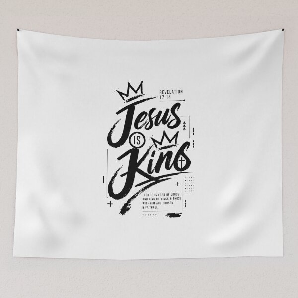 Item preview, Jesus Is King Typography T-Shirt Design designed and sold by ucpstudio.