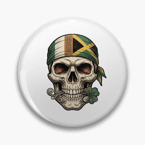 Item preview, Funny St Patricks Day Irish Rasta skull style designed and sold by ArtDesignTp.