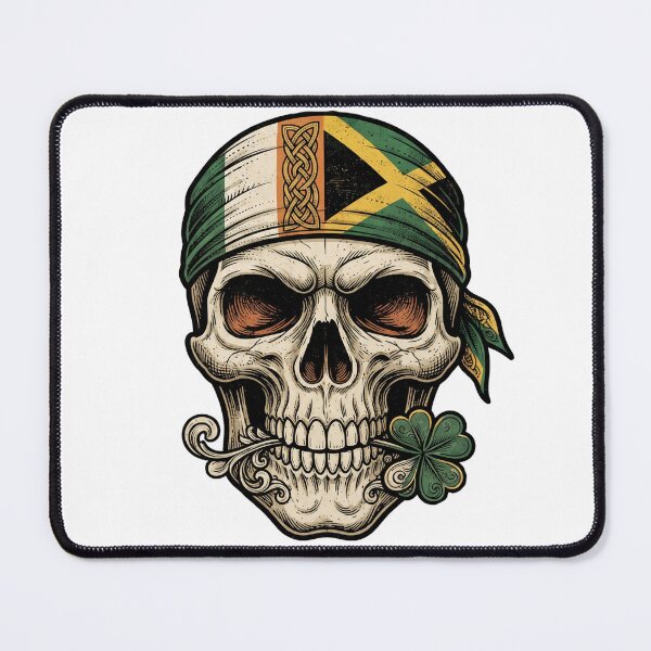 Item preview, Funny St Patricks Day Irish Rasta skull style designed and sold by ArtDesignTp.