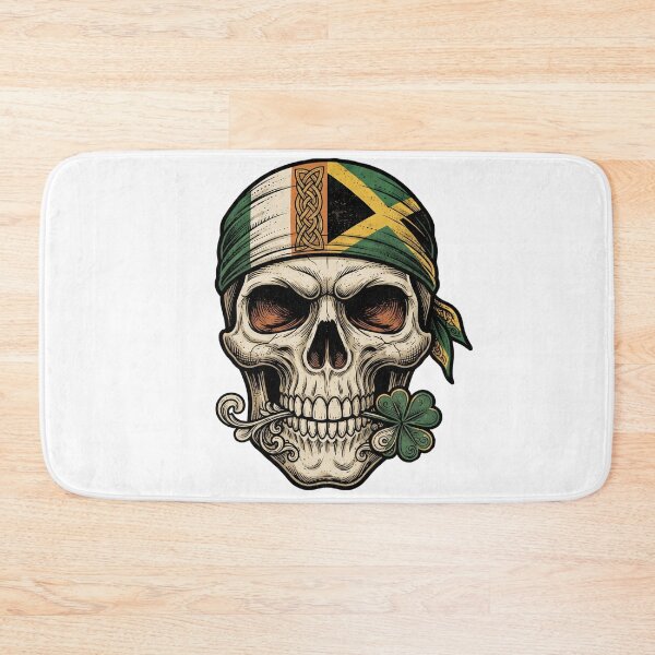 Item preview, Funny St Patricks Day Irish Rasta skull style designed and sold by ArtDesignTp.