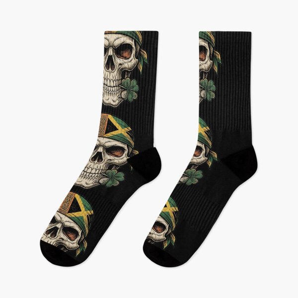 Item preview, Funny St Patricks Day Irish Rasta skull style designed and sold by ArtDesignTp.