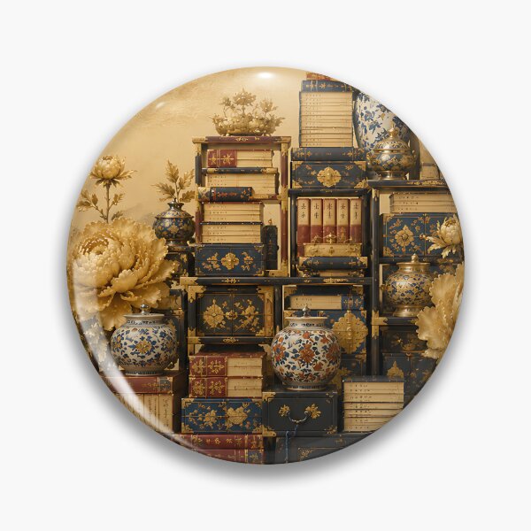Item preview, Royal Korean Chaeckgeori Wall Art - Luxury Court Scholar Bookshelf Painting designed and sold by K-Tradition.