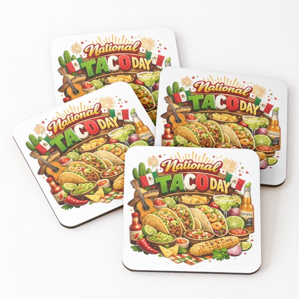 Item preview, National Taco Day Cute Retro Taco Fiesta Illustration designed and sold by an9beac.