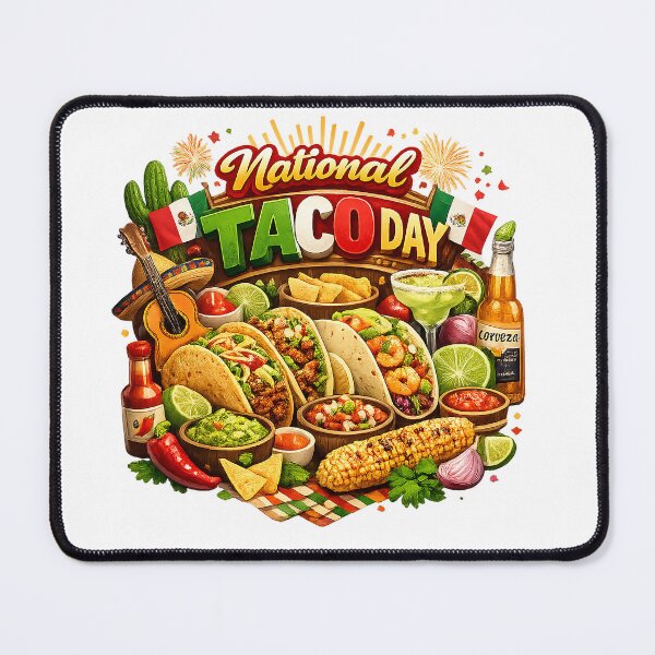 Item preview, National Taco Day Cute Retro Taco Fiesta Illustration designed and sold by an9beac.