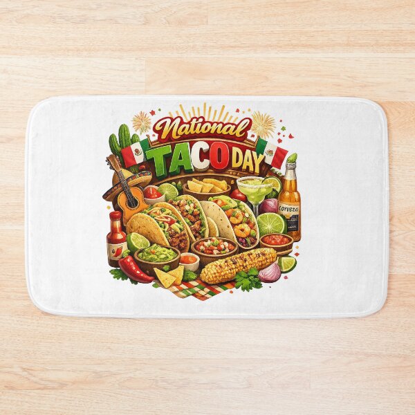 Item preview, National Taco Day Cute Retro Taco Fiesta Illustration designed and sold by an9beac.