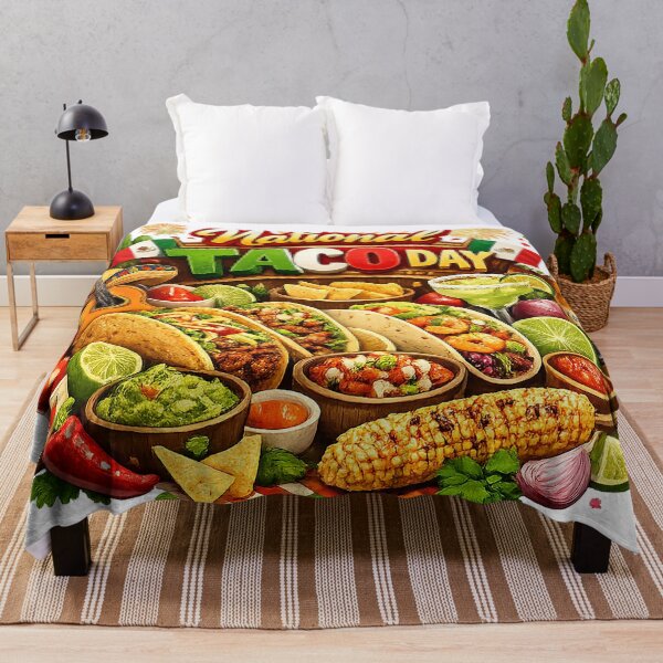 Item preview, National Taco Day Cute Retro Taco Fiesta Illustration designed and sold by an9beac.