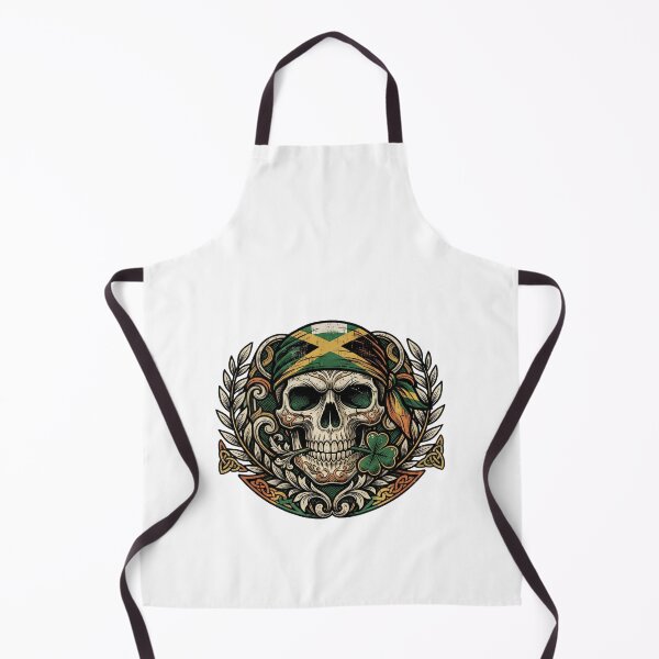 Item preview, St Patricks Day Irish Rasta Skull lucky skull designed and sold by ArtDesignTp.
