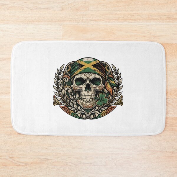 Item preview, St Patricks Day Irish Rasta Skull  lucky skull designed and sold by ArtDesignTp.