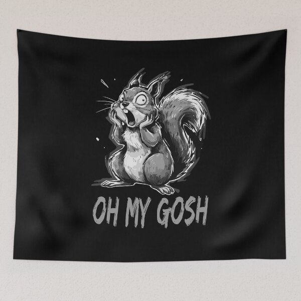 Item preview, Oh My Gosh Funny Shocked Squirrel Cartoon Humor designed and sold by yoddel.