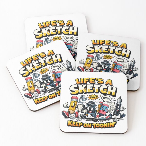 Item preview, Life's a Sketch Keep on Toonin - Funny Cartoon Artist Illustration designed and sold by SidTastic .