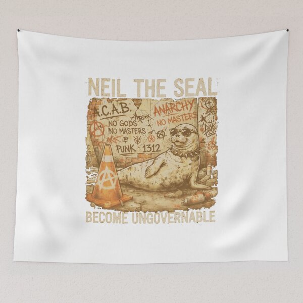Item preview, Neil The Seal Become Ungovernable - Punk Rock Anarchy Meme designed and sold by raketn.