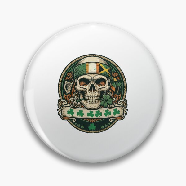 Item preview, St Patricks Day Irish Rasta Skullskull humor designed and sold by ArtDesignTp.