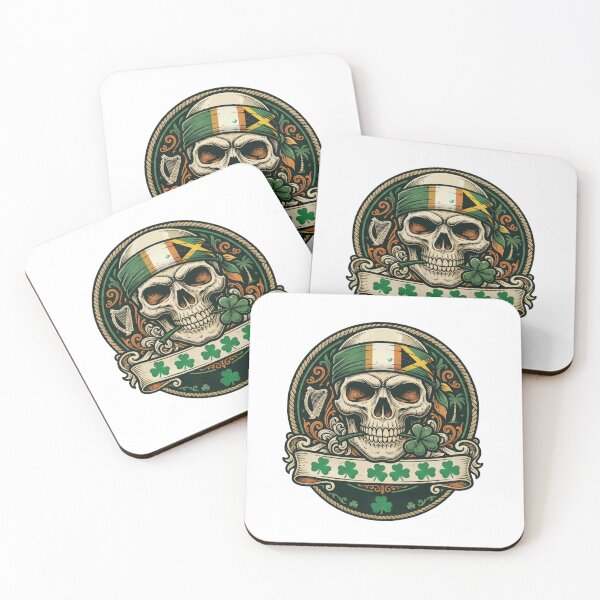 Item preview, St Patricks Day Irish Rasta Skullskull humor designed and sold by ArtDesignTp.