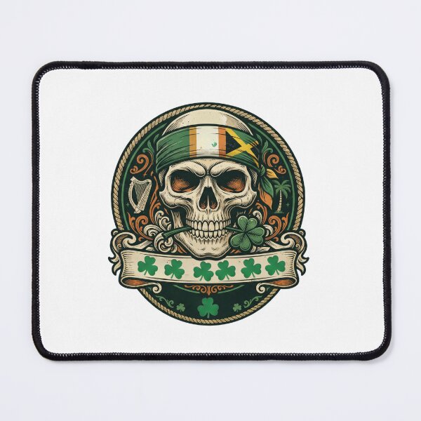 Item preview, St Patricks Day Irish Rasta Skullskull humor designed and sold by ArtDesignTp.