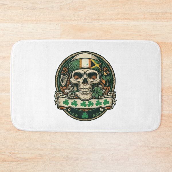 Item preview, St Patricks Day Irish Rasta Skullskull humor designed and sold by ArtDesignTp.