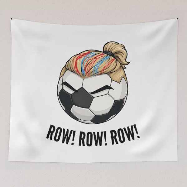 Item preview, Ro-Row-Row Soccer Ball Hairstyle Cartoon designed and sold by Majnon8bp.