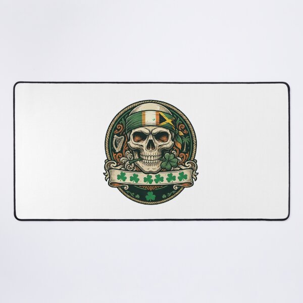 Item preview, St Patricks Day Irish Rasta Skullskull humor designed and sold by ArtDesignTp.