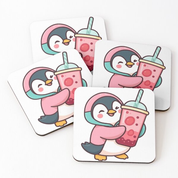 Item preview, Kawaii Boba Penguin Sticker | Cute Chibi Bubble Tea Penguin designed and sold by Stylestickers55.