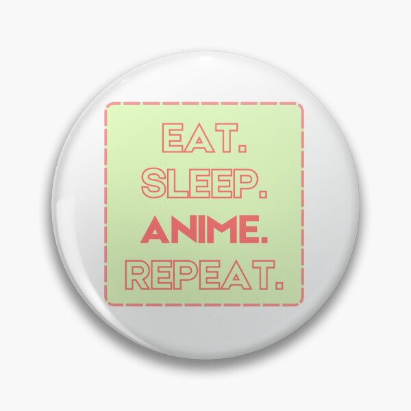 Item preview, Eat Sleep Anime Repeat Minimalist Grid designed and sold by littleearty.