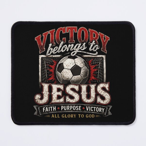 Item preview, Victory Belongs to Jesus Christian Soccer Football All Glory to God designed and sold by haitrieuic96.