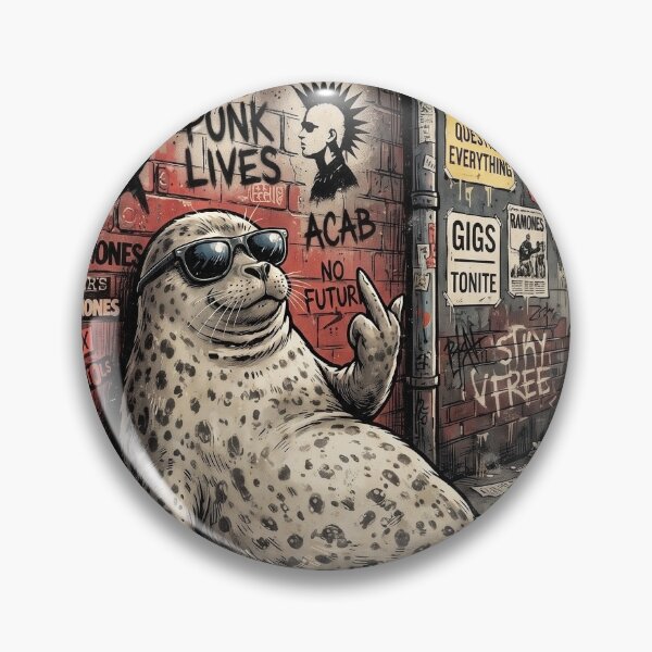 Item preview, Neil The Seal Middle Finger Poster - Anarchy Street Punk Graphic designed and sold by raketn.