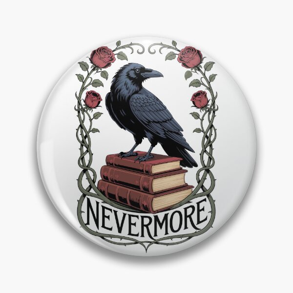 Item preview, Gothic Raven on Books with Roses designed and sold by NightSpell.