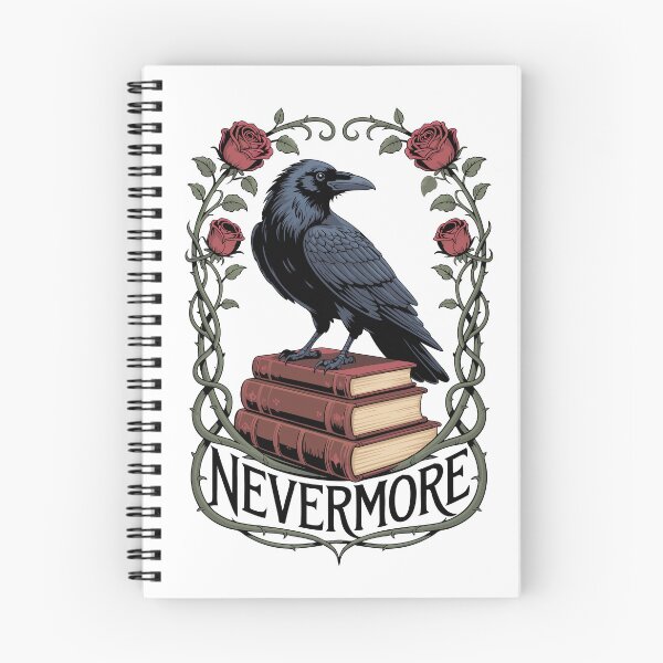 Item preview, Gothic Raven on Books with Roses designed and sold by NightSpell.