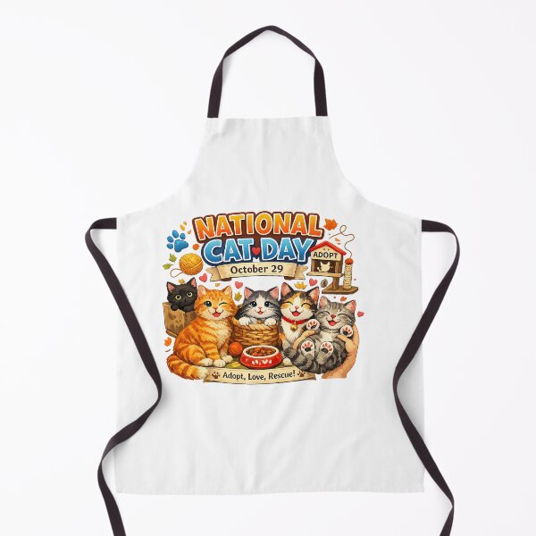 Item preview, National Cat Day October 29 Adopt Love Rescue Cats Illustration designed and sold by an9beac.