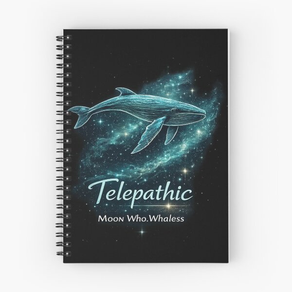 Item preview, Telepathic Moon Whale – Cosmic Ocean Art designed and sold by Art-Vortex-fr.
