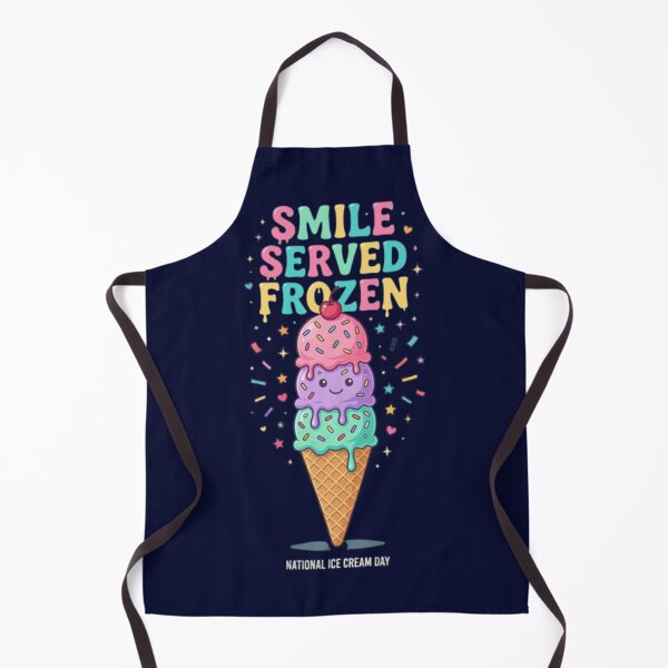 Item preview, Smile Served Frozen | National Ice Cream Day Cute Ice Cream T-Shirt | Colorful Summer Dessert Design | Kawaii Ice Cream Cone | Fun Sweet Treat Graphic designed and sold by HopeAndHustle.