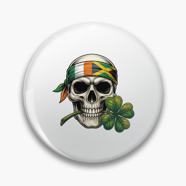 Item preview, Funny St Patricks Day Irish Rasta skull party graphic designed and sold by ArtDesignTp.