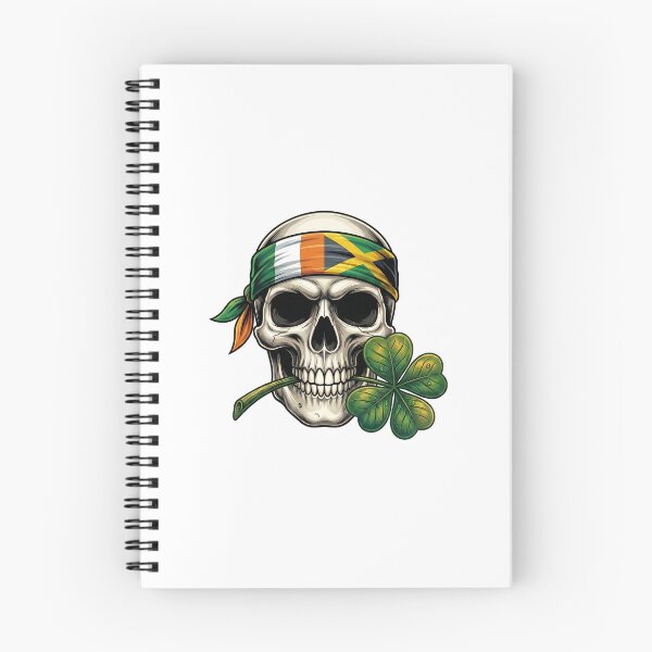 Item preview, Funny St Patricks Day Irish Rasta  skull party graphic designed and sold by ArtDesignTp.