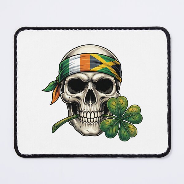 Item preview, Funny St Patricks Day Irish Rasta  skull party graphic designed and sold by ArtDesignTp.
