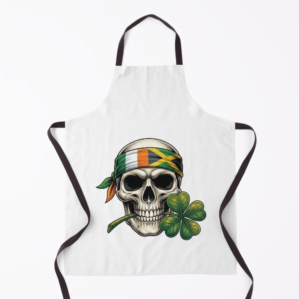 Item preview, Funny St Patricks Day Irish Rasta skull party graphic designed and sold by ArtDesignTp.