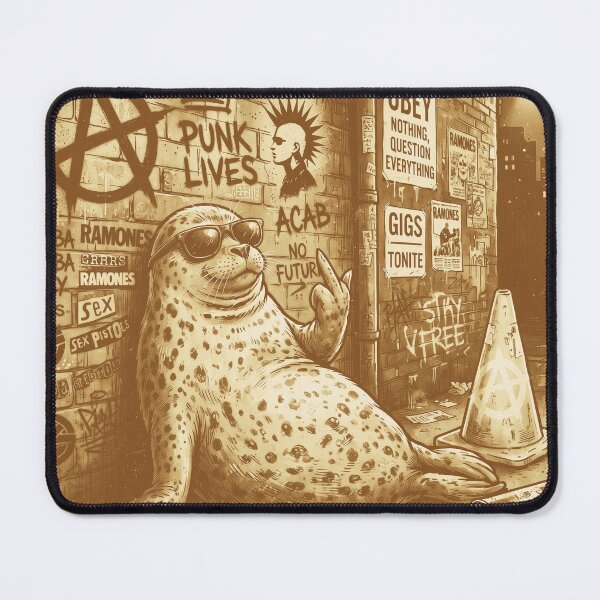 Item preview, Retro Sepia Neil The Seal - Vintage Punk Rock Anarchy Flyer designed and sold by raketn.