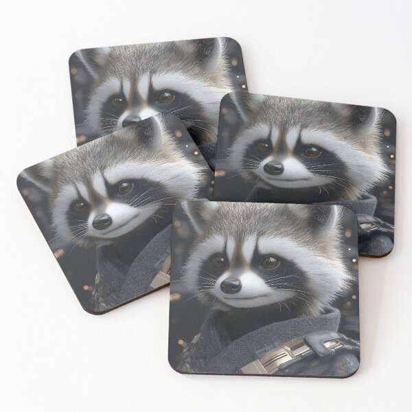 Item preview, Raccoon Cyberpunk Guardian Animal Night City Glow designed and sold by mildaclairmo.