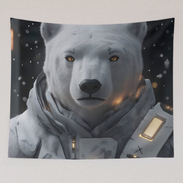 Item preview, Polar Bear Arctic Cyber Explorer Snow Guardian designed and sold by mildaclairmo.