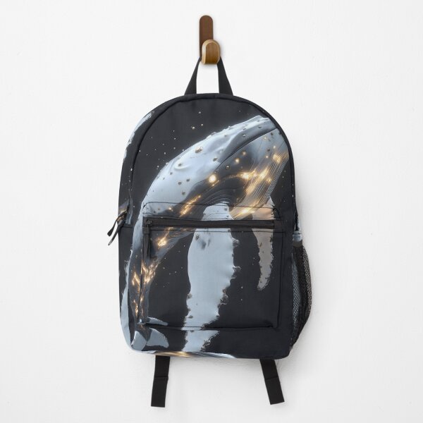 Item preview, Humpback Whale Cosmic Ocean Silver Gold Dream Voyage designed and sold by mildaclairmo.