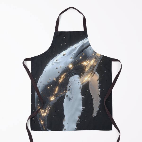 Item preview, Humpback Whale Cosmic Ocean Silver Gold Dream Voyage designed and sold by mildaclairmo.