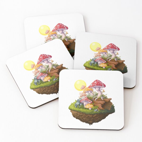 Item preview, Floating Mushroom Island Fantasy Art Surreal Nature Design Graphic Tee Gift T-shirt designed and sold by TDZCOLLECTION.
