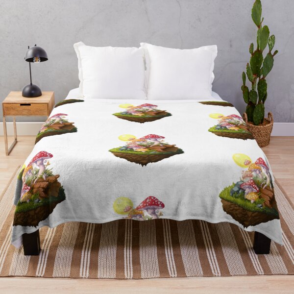 Item preview, Floating Mushroom Island Fantasy Art Surreal Nature Design Graphic Tee Gift T-shirt designed and sold by TDZCOLLECTION.
