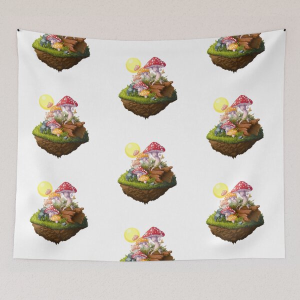 Item preview, Floating Mushroom Island Fantasy Art Surreal Nature Design Graphic Tee Gift T-shirt designed and sold by TDZCOLLECTION.