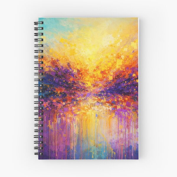 Item preview, Radiant Cosmic Abstract Expressionism - Vibrant Purple and Yellow Modern Art designed and sold by Joey Santiago.
