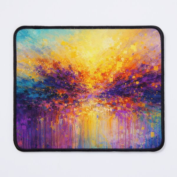 Item preview, Radiant Cosmic Abstract Expressionism - Vibrant Purple and Yellow Modern Art designed and sold by Joey Santiago.
