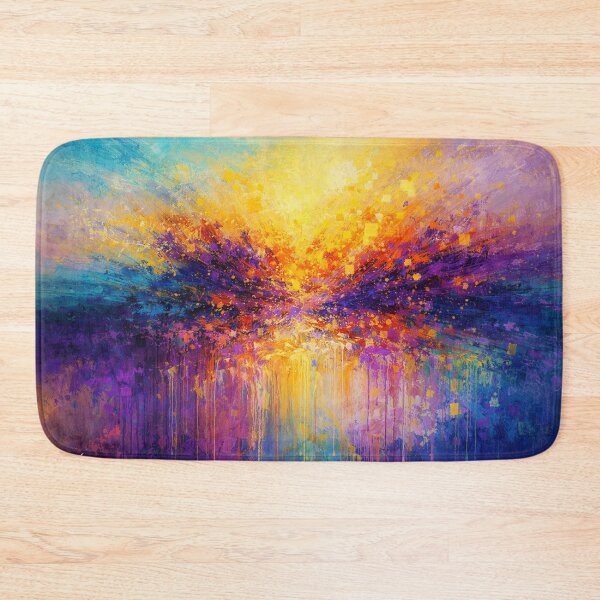 Item preview, Radiant Cosmic Abstract Expressionism - Vibrant Purple and Yellow Modern Art designed and sold by Joey Santiago.