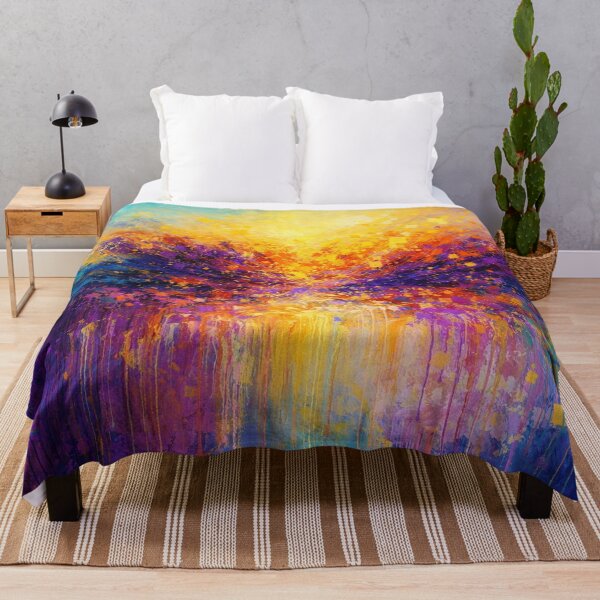 Item preview, Radiant Cosmic Abstract Expressionism - Vibrant Purple and Yellow Modern Art designed and sold by Joey Santiago.