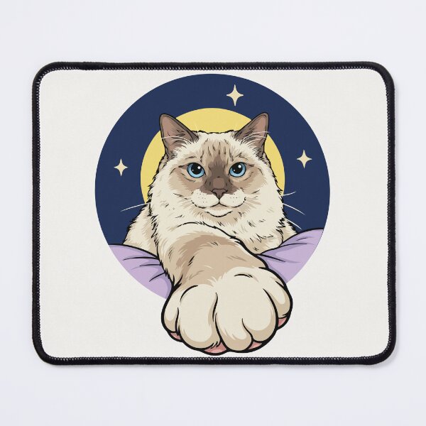 Item preview, Magical Siamese Ragdoll Cat Celestial Paw Art Gift designed and sold by Paw-Soul.